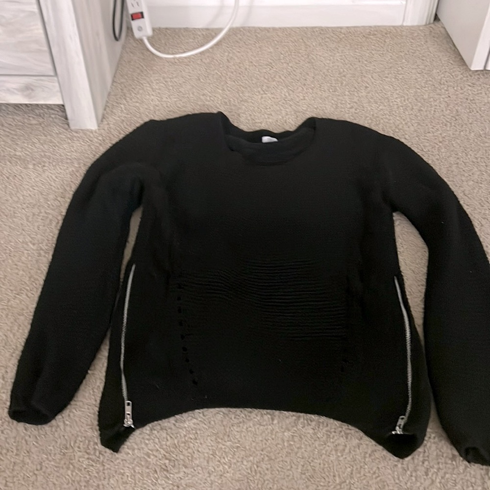 Tobi black oversized scoop neck sweater
